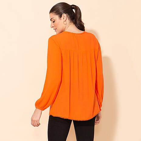 TAMSY 100% Viscose Plain Top (Size 24) - Orange