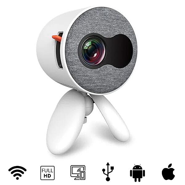 Bitmore Flix Portable HD Wifi Projector - White