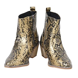 Women winter boots Snake pattern -  Brown 