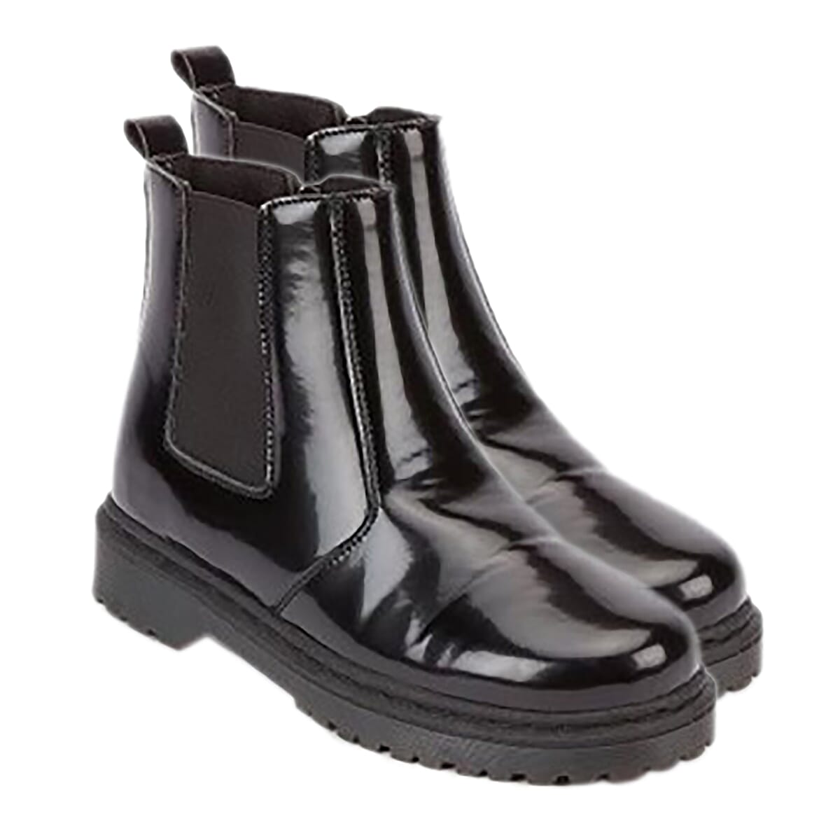 Manchester Closeout High Shine Chelsea Boot (Size 3) - Black