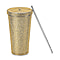 Crystal Encrusted Stainless Steel Insulated Cup with Straw & Lid (Capacity 18oz) - AB