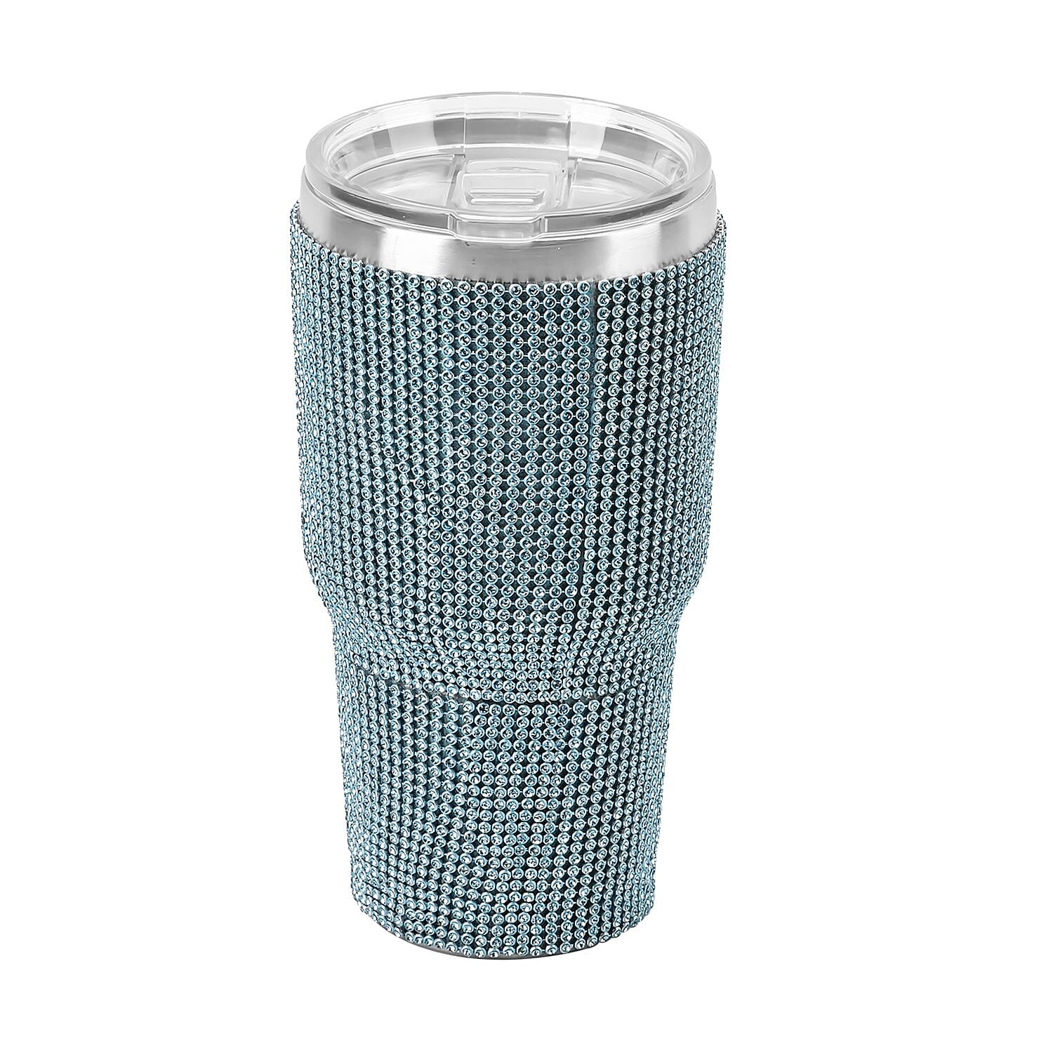 Crystal Studded Stainless Steel Mug (30oz) - Blue