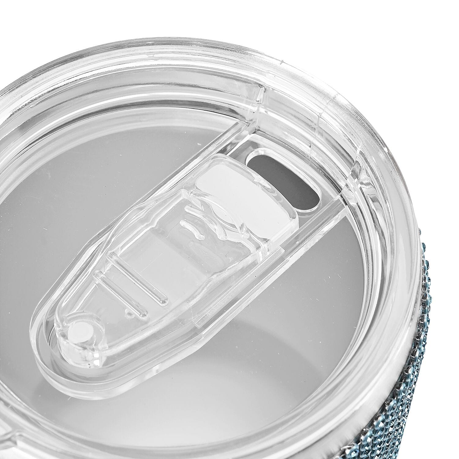 Crystal Studded Stainless Steel Mug (30oz) - Blue