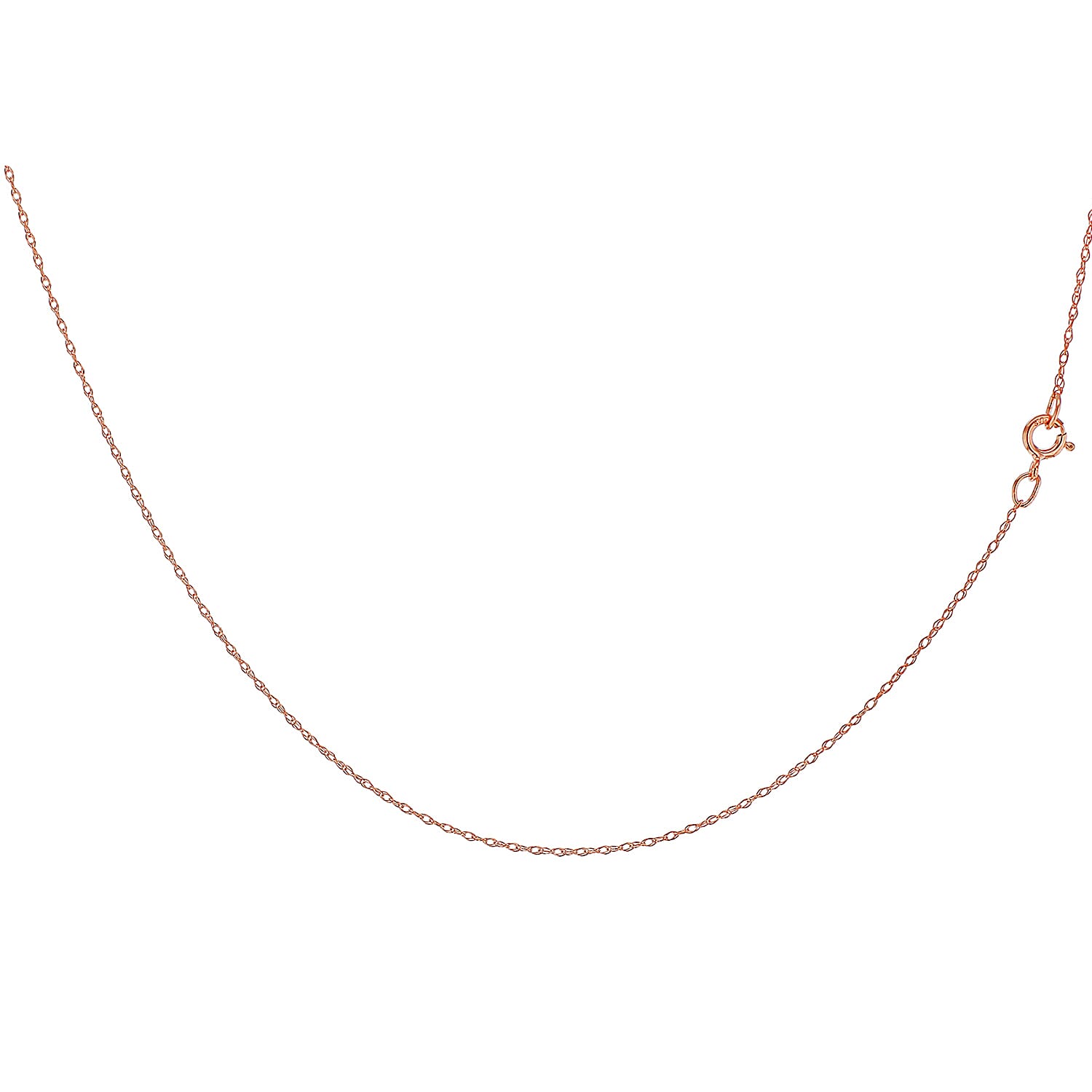 9K Rose Gold  Chain (Size - 20),  Gold Wt. 0.39 Gms