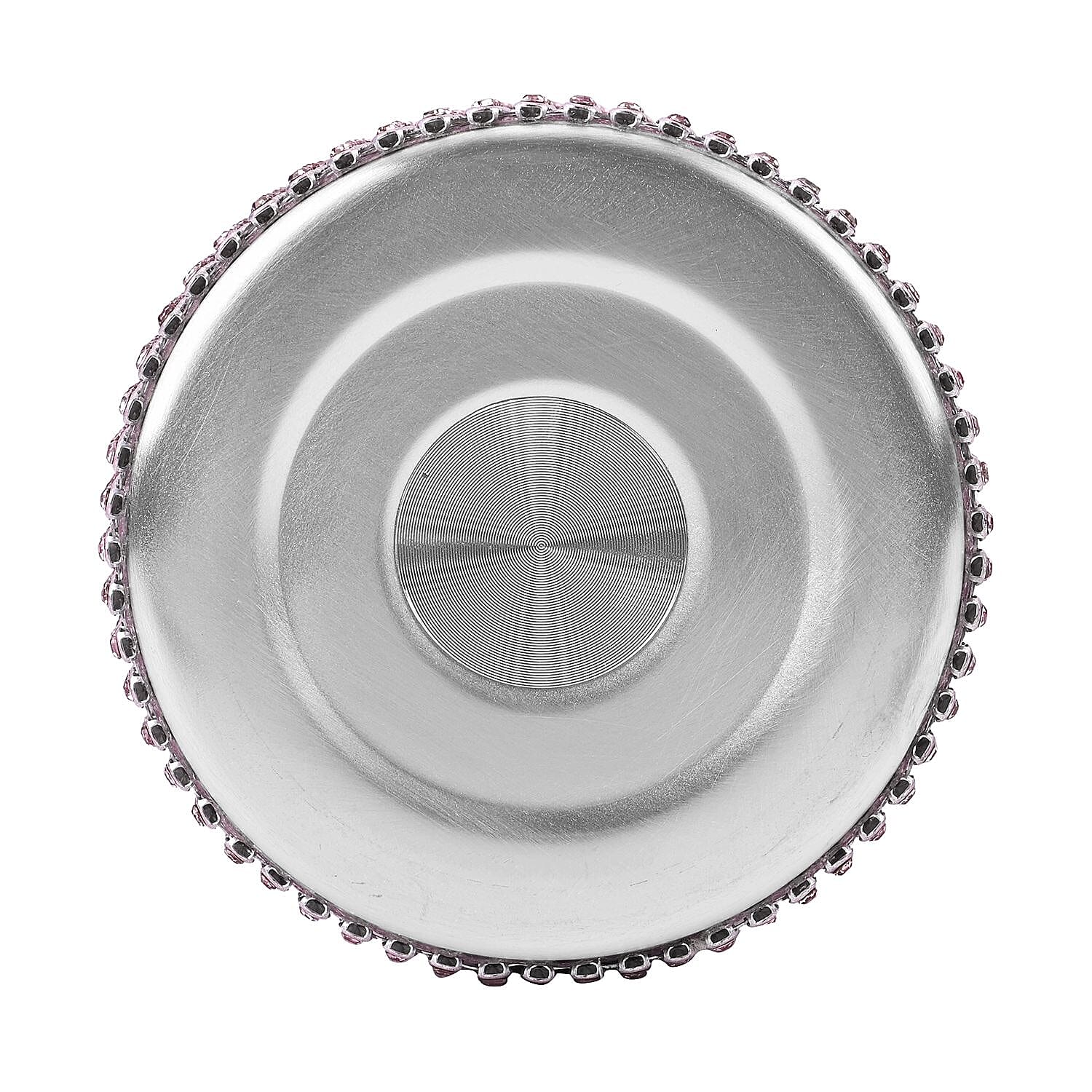 Crystal Studded Stainless Steel Water Bottle with Handle & Chain (20oz) - Pink