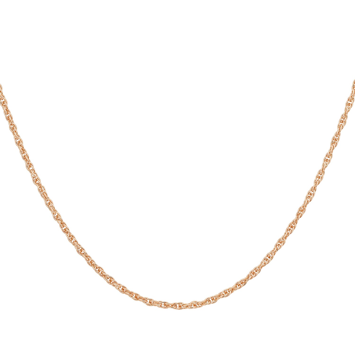 9K Rose Gold  Chain (Size - 18),  Gold Wt. 0.35 Gms