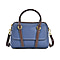Genuine Leather Crossbody Bag With Shoulder Strap (126 cm) - Blue