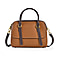 Genuine Leather Crossbody Bag With Shoulder Strap (126 cm) - Tan