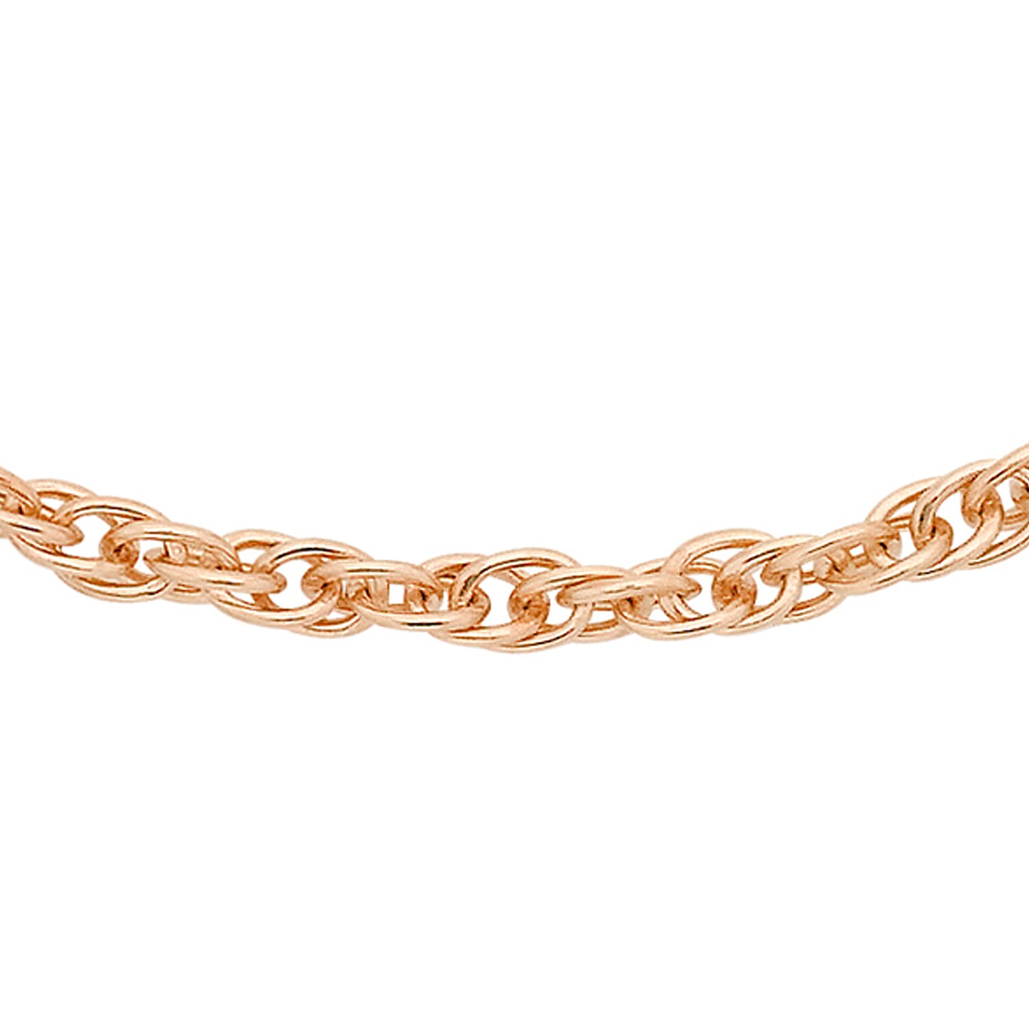 9K Rose Gold  Chain (Size - 16),  Gold Wt. 0.31 Gms