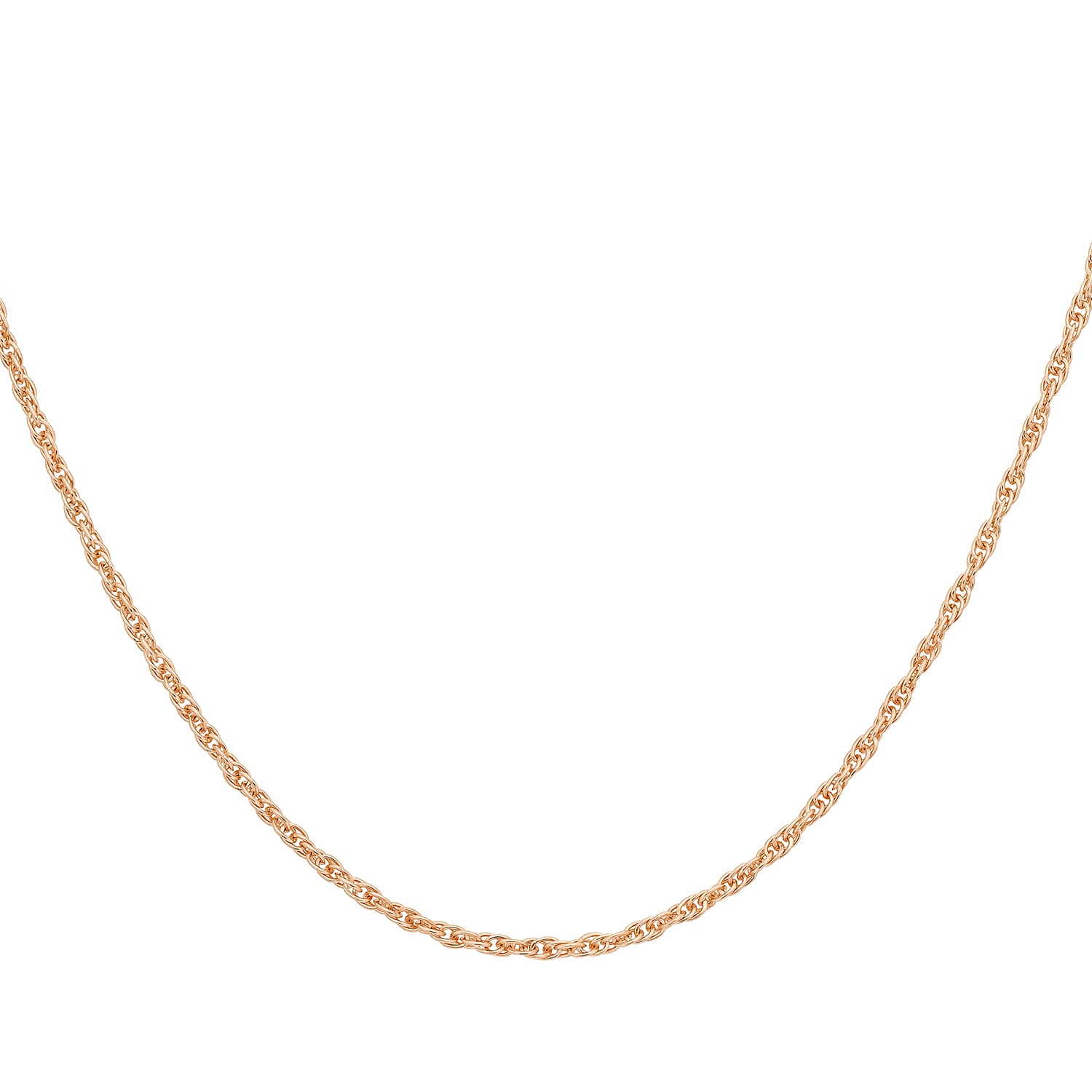 9K Rose Gold  Chain (Size - 16),  Gold Wt. 0.31 Gms