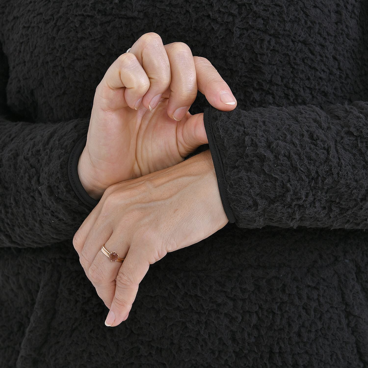 Half Zip Sherpa Sweatshirt With Handy Kangaroo Pocket - Blue