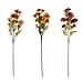 Set of 3 Artificial Chrysanthemum Flower with 23 Heads, Green Stem & Leaves - White & Red Wine