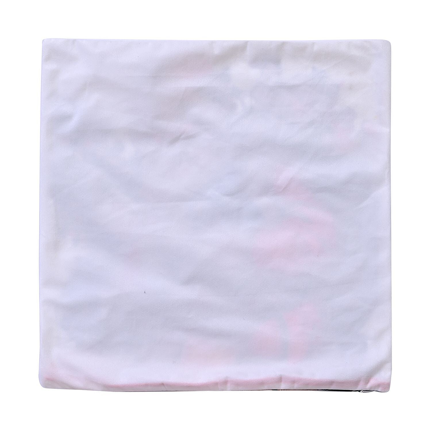 Santa Pattern LED Cushion Cover with Flling - Red