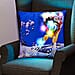 Christmas Tree Printed LED Cushion Cover with Filling - Blue - (Requires 2AA Batteries - Not Incld)