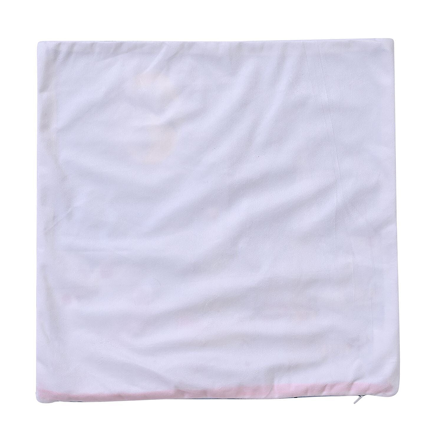 Home - Snowman Printed LED Cushion Cover with Filling - Blue