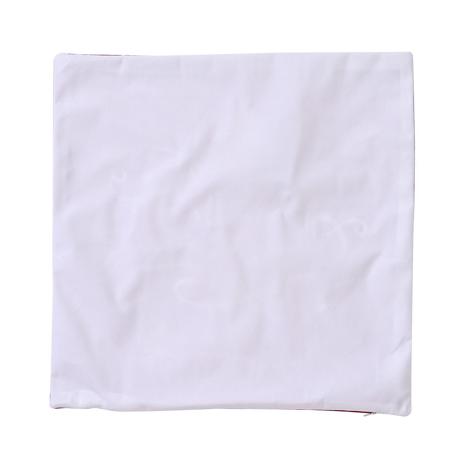 Merry Christmas Printed LED Cushion - Red