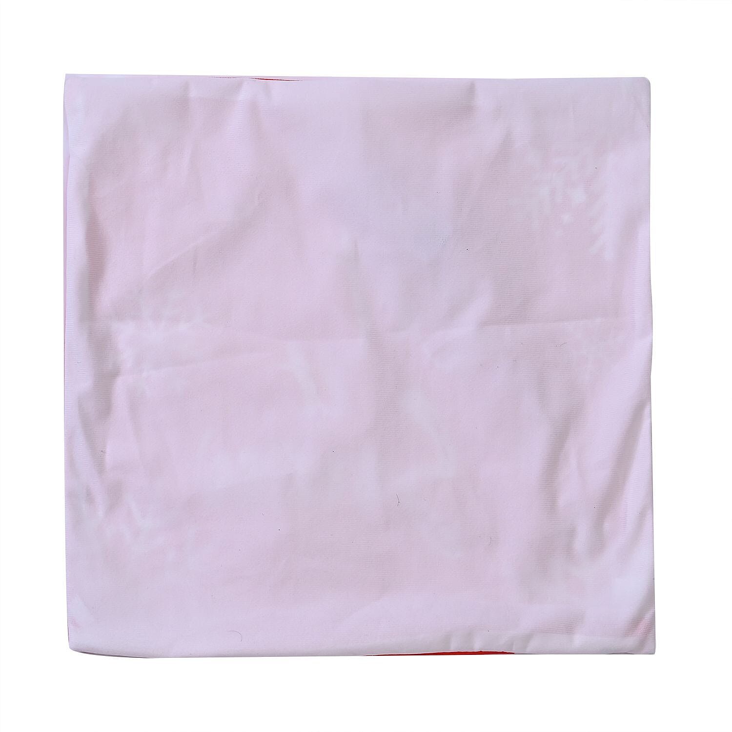 Let It Snow Printed LED Cushion Cover with Filling - Red - (Requires 2AA Batteries - Not Incld)