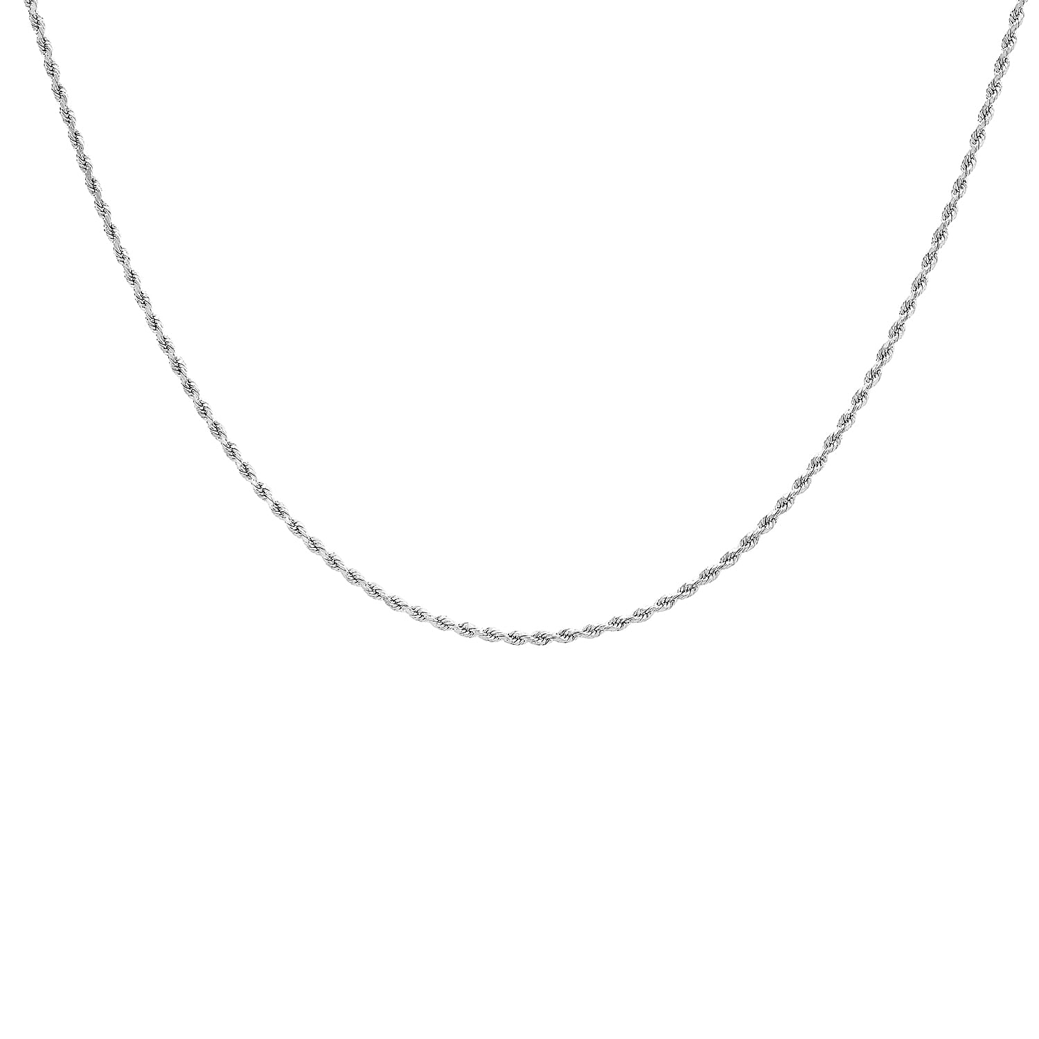 9K White Gold  Chain (Size - 20),  Gold Wt. 3.3 Gms