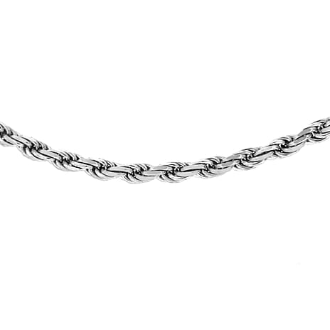 9K White Gold  Chain (Size - 18),  Gold Wt. 3 Gms