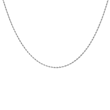 9K White Gold  Chain (Size - 16),  Gold Wt. 2.7 Gms