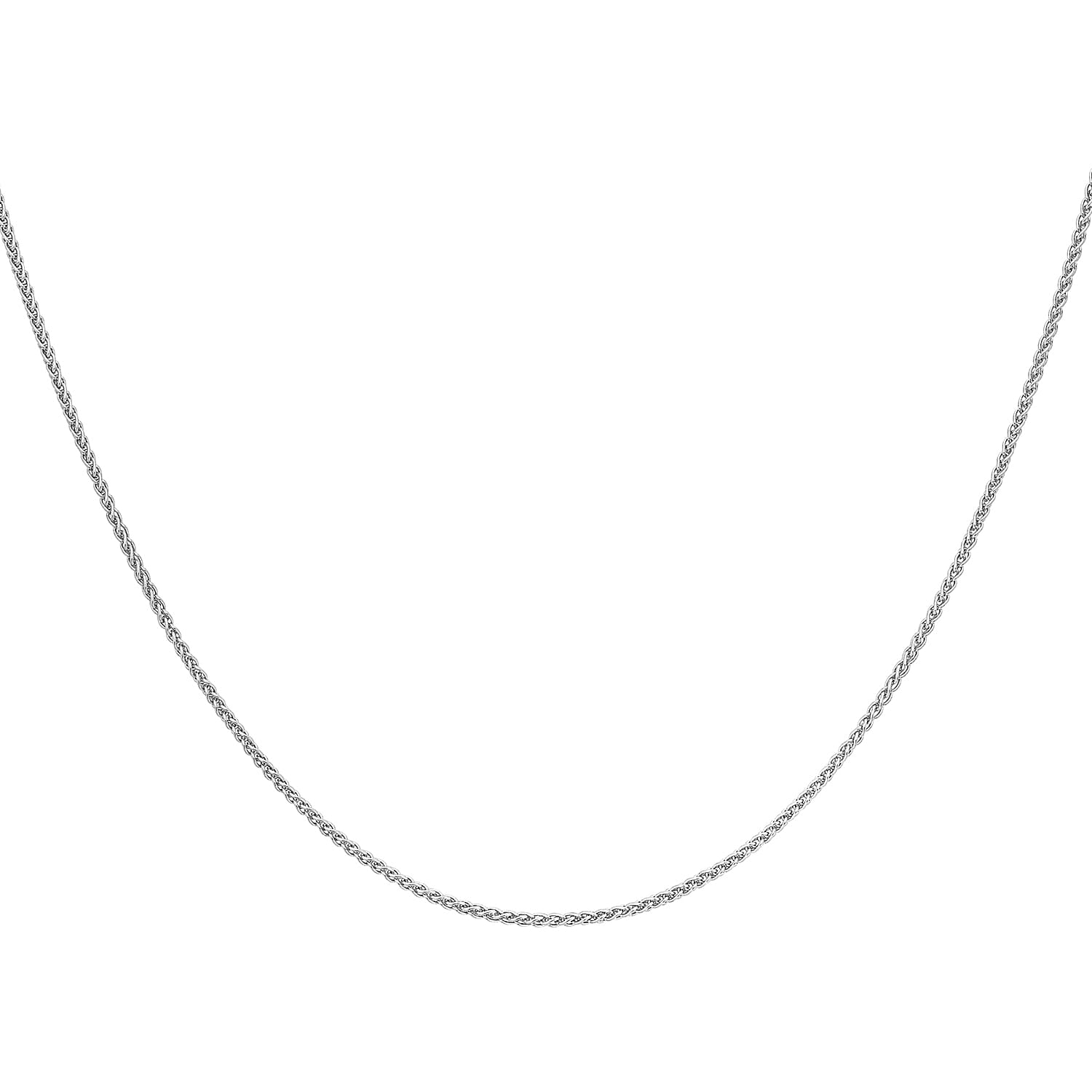 9K White Gold  Chain (Size - 16),  Gold Wt. 1.7 Gms