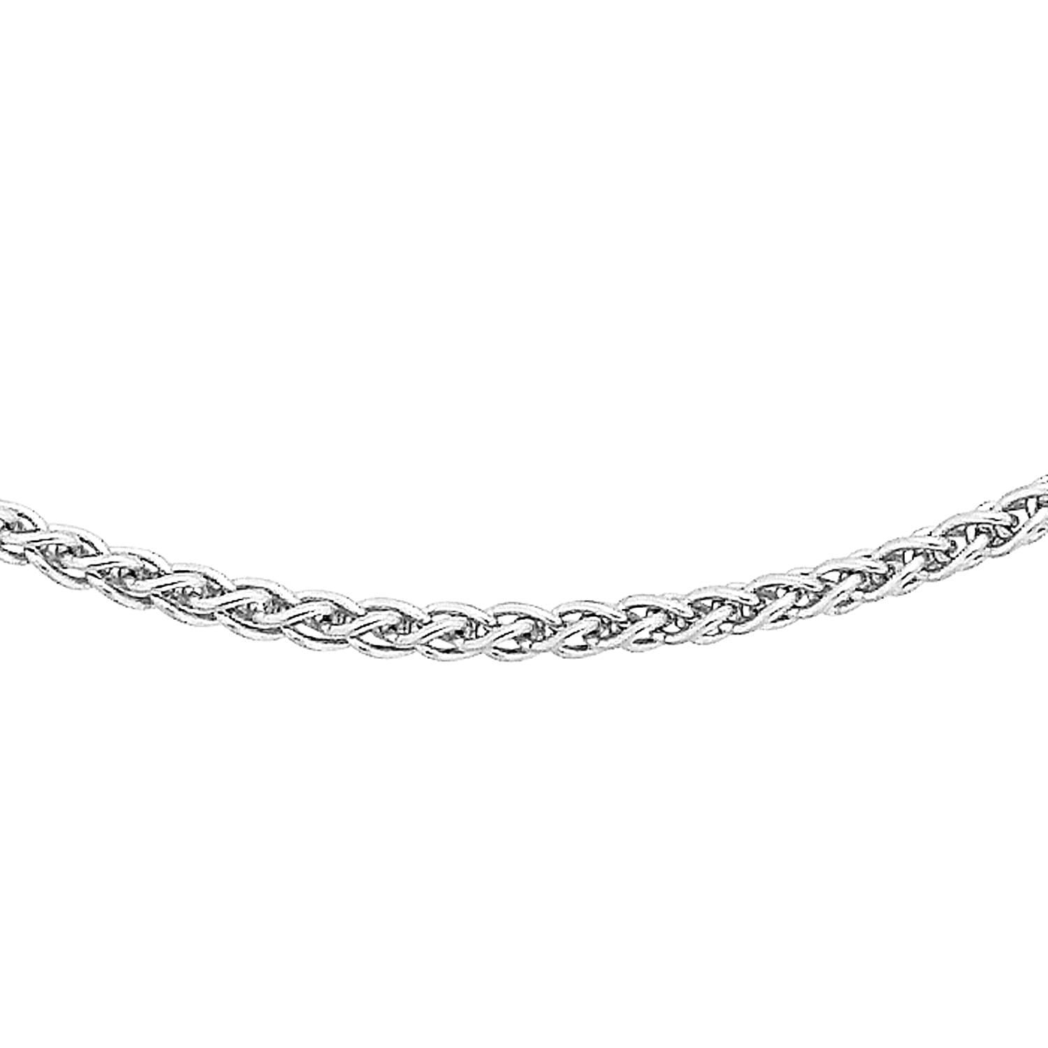 9K White Gold  Chain (Size - 18),  Gold Wt. 1.9 Gms