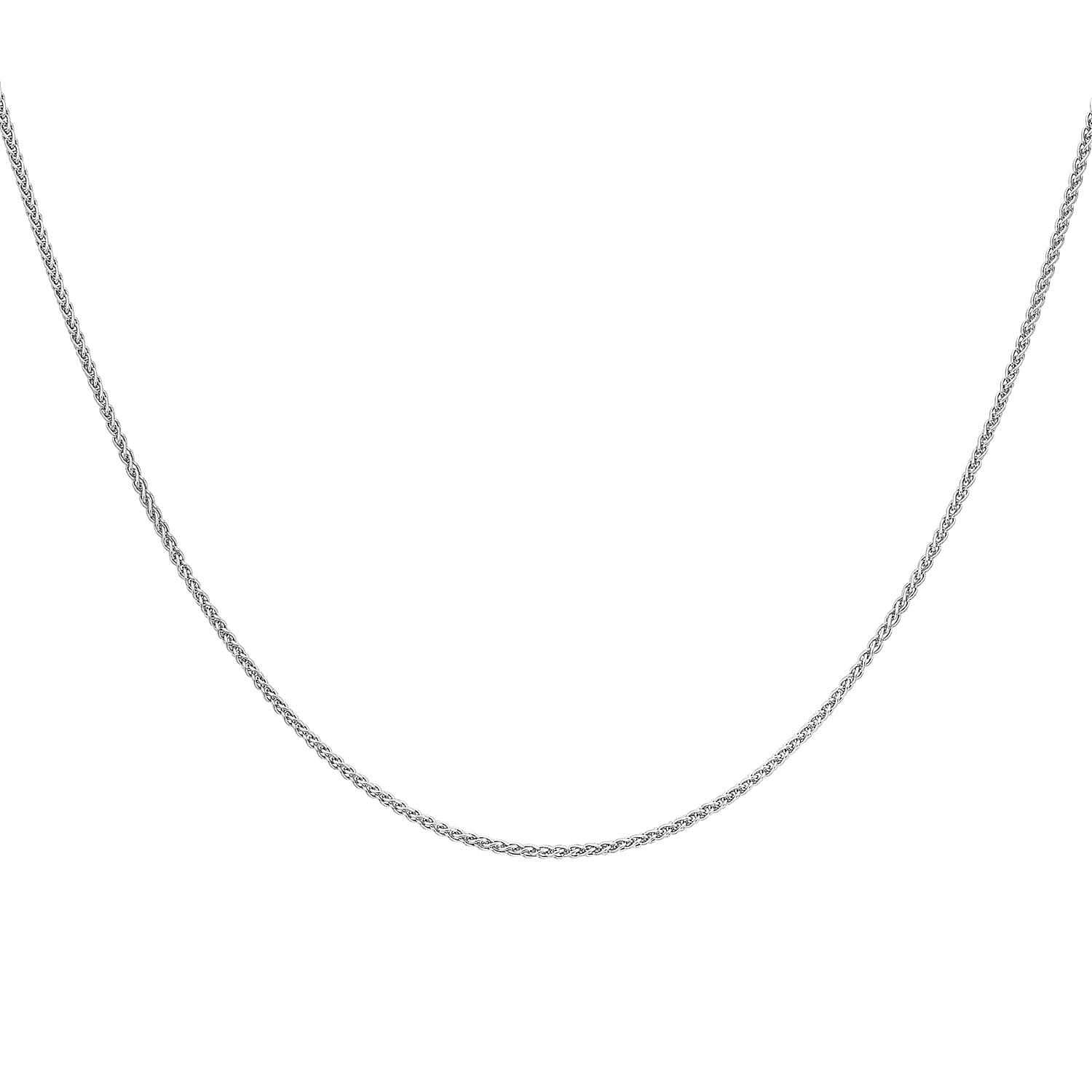 9K White Gold  Chain (Size - 18),  Gold Wt. 1.9 Gms