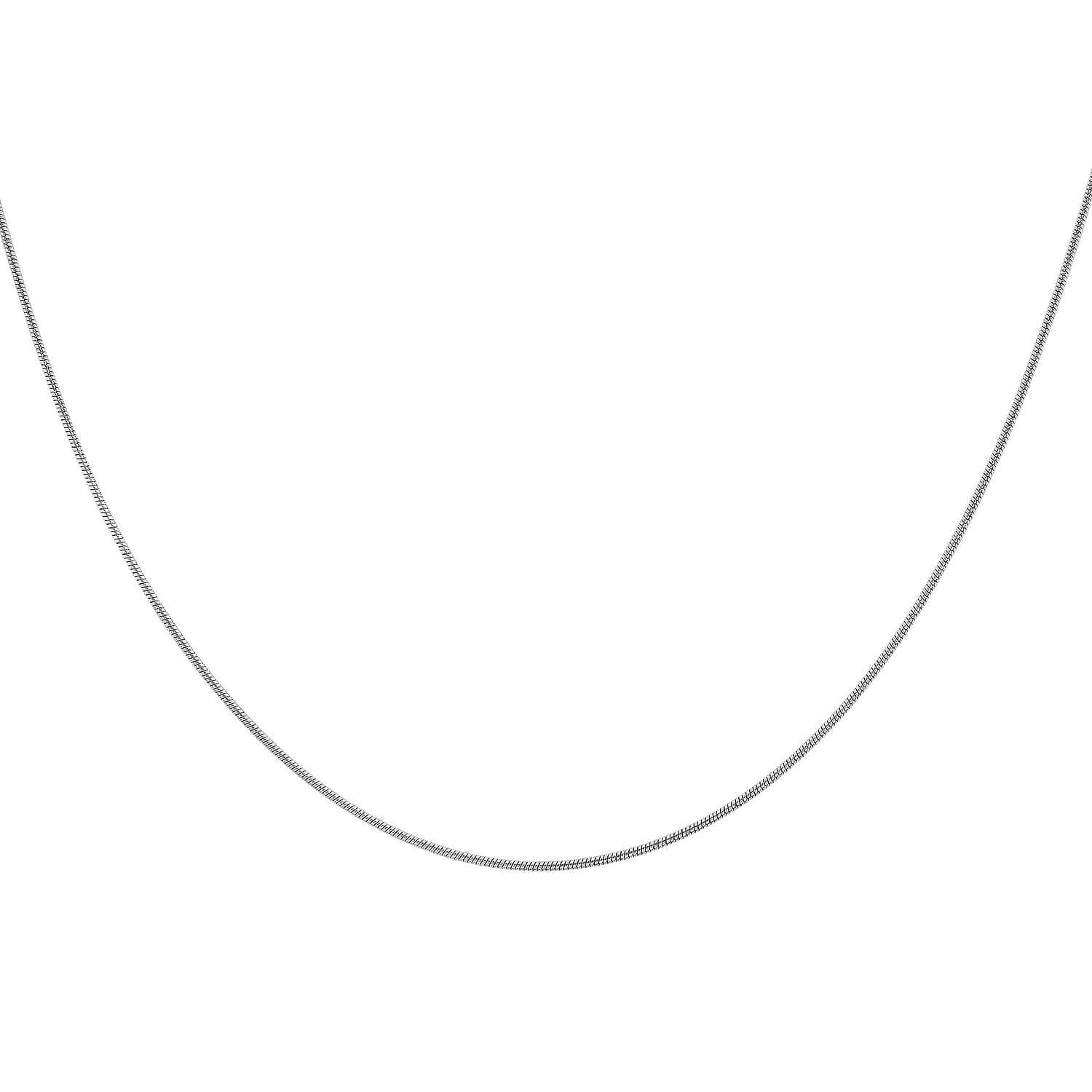 9K White Gold  Chain (Size - 16),  Gold Wt. 4.3 Gms