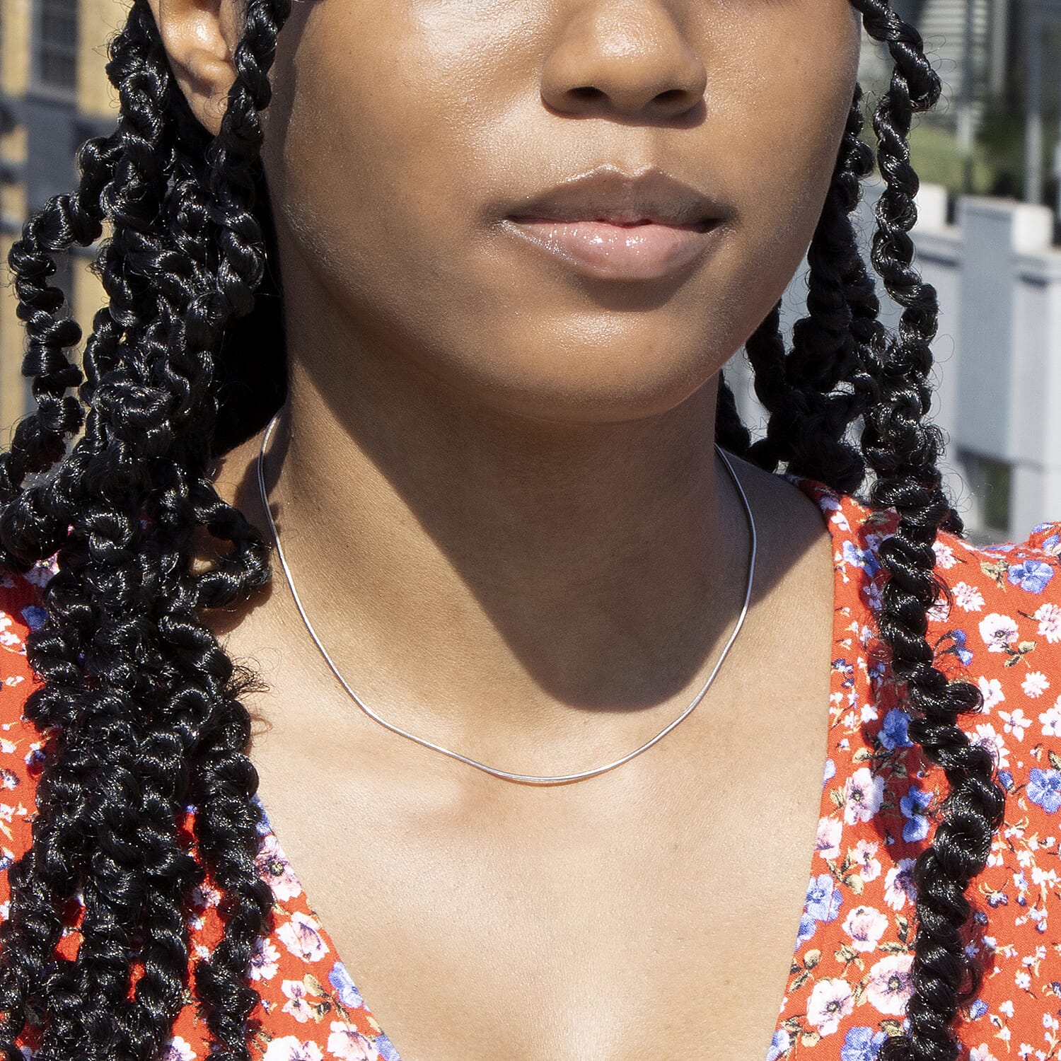 9K White Gold  Chain (Size - 16),  Gold Wt. 4.3 Gms