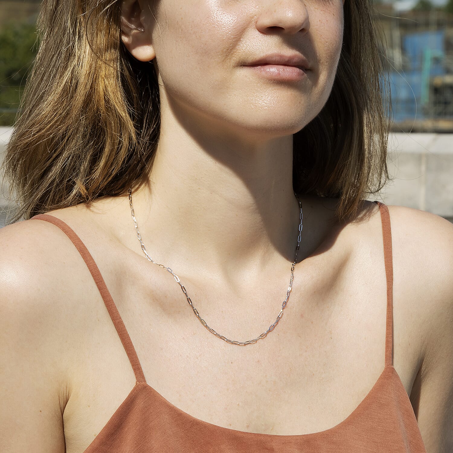 2.3mm Paper Chain in 9K Gold