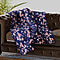  Luxurious Super Soft Floral Pattern Flannel Blanket - Blue