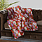  Luxurious Super Soft Floral Pattern Flannel Blanket - Red