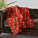  Luxurious Super Soft Floral Pattern Flannel Blanket - Orange