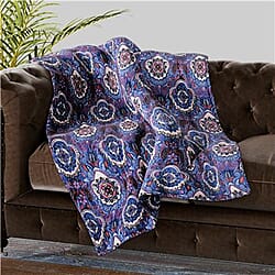  Luxurious Super Soft Leaves Pattern Flannel Blanket - Dark Grey