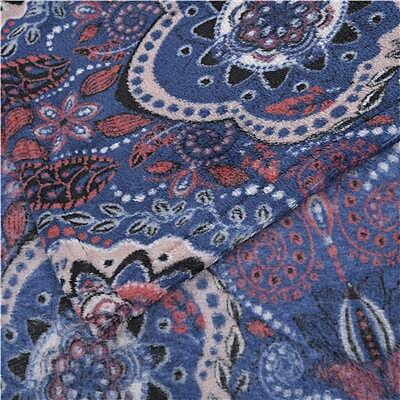 Luxurious Super Soft Floral Pattern Flannel Blanket (210x150 Cm) - Pink & Navy