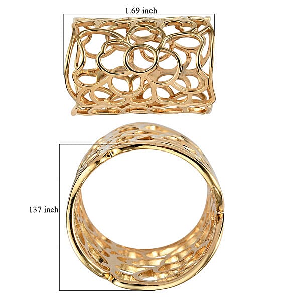 Scarf Holder in Gold Tone