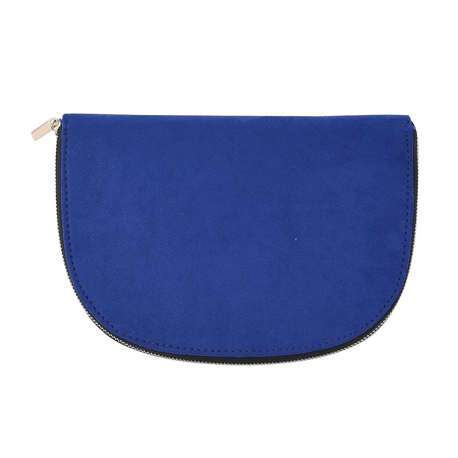 Floral Pattern Jewellery Organiser (Size 21x14x2 ) - Blue