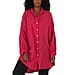 Nova of London Women Oversized Cheese Cloth Shirt (One Size) - Hot Pink