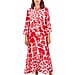 Nova of London Women Giraffe Pattern Maxi Smock Dress (One Size)  - Red