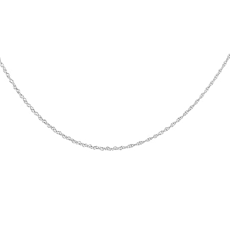 Adjustable Prince of Wales Chain 18 Inch-20 Inch in 9K White Gold