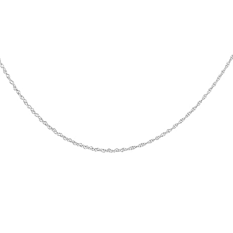 9K White Gold  Chain (Size - 20),  Gold Wt. 1 Gms