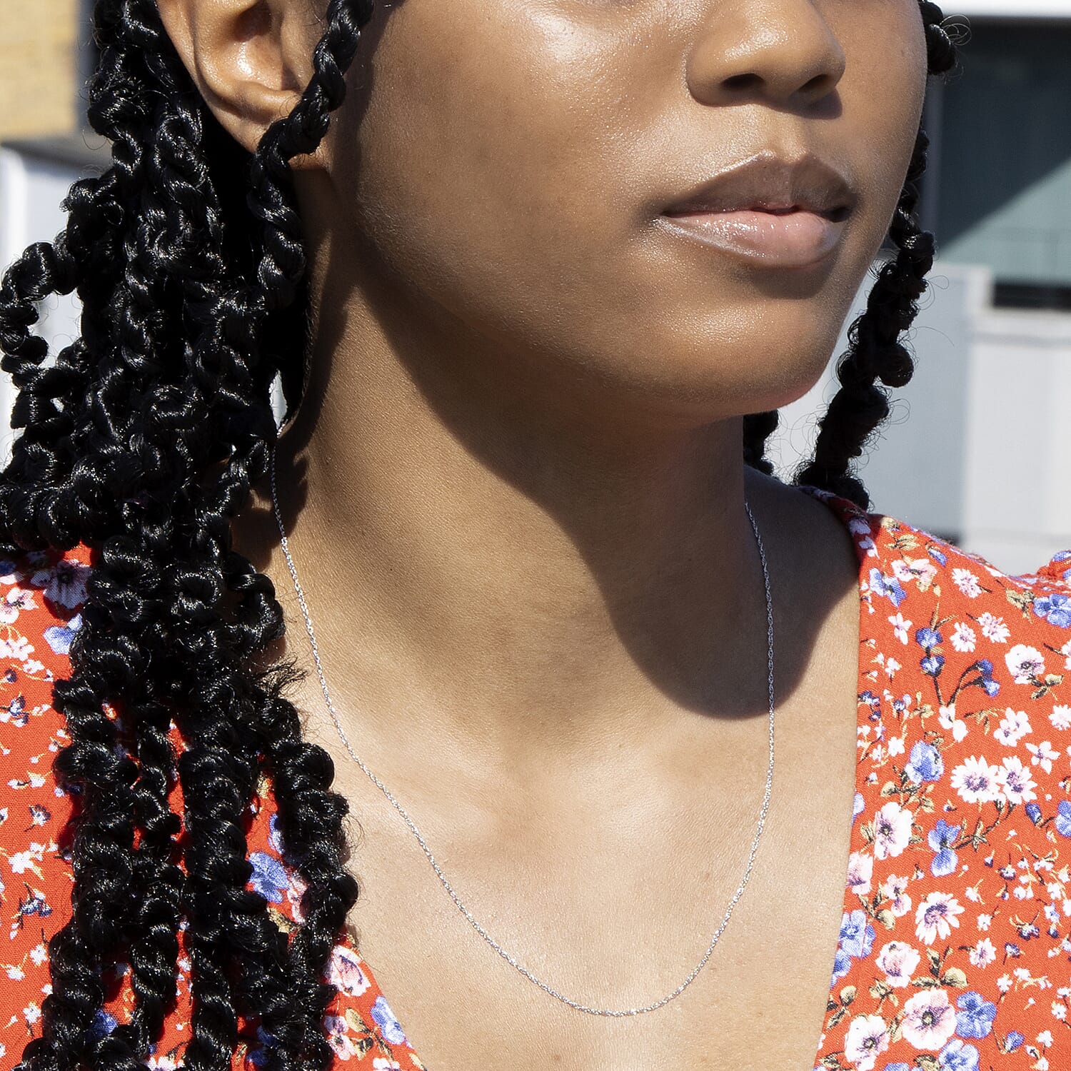 9K White Gold  Chain (Size - 20),  Gold Wt. 1 Gms