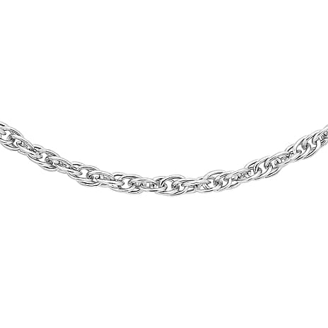9K White Gold  Chain (Size - 18),  Gold Wt. 0.87 Gms
