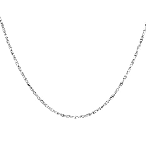 9K White Gold  Chain (Size - 18),  Gold Wt. 0.87 Gms