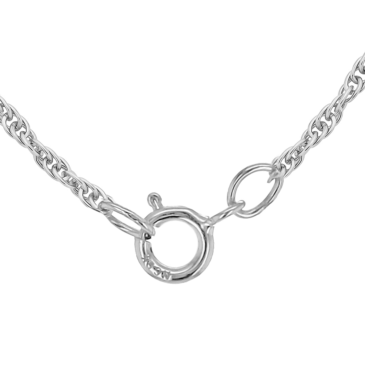 9K White Gold  Chain (Size - 18),  Gold Wt. 0.87 Gms