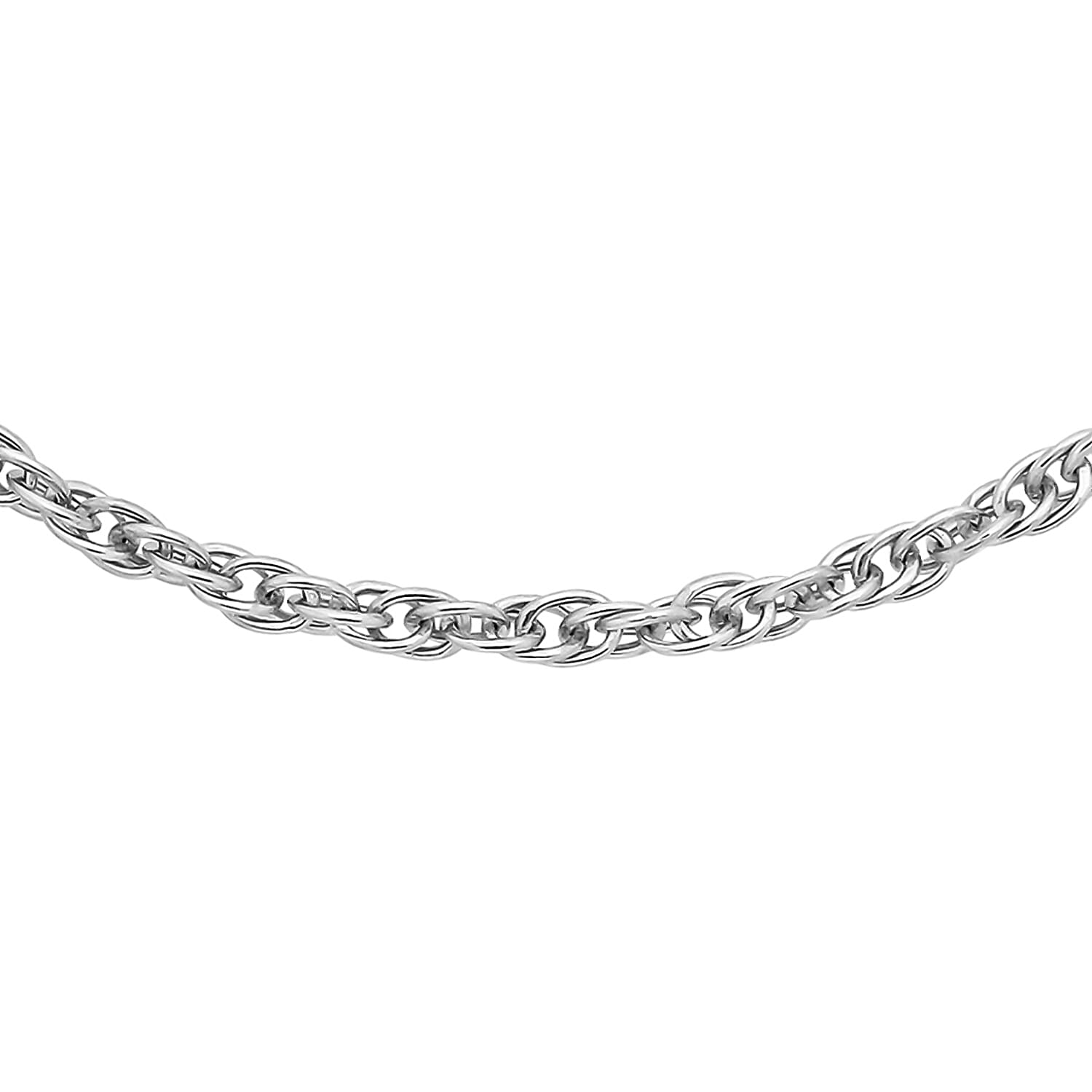 9K White Gold  Chain (Size - 20),  Gold Wt. 0.97 Gms