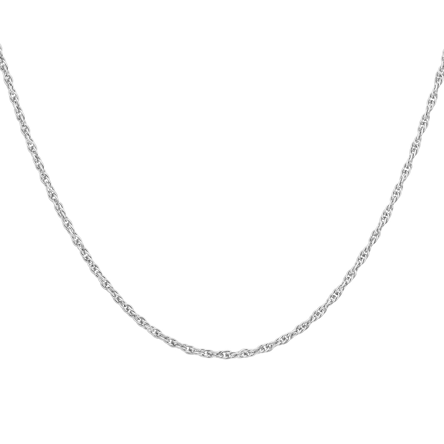 9K White Gold  Chain (Size - 20),  Gold Wt. 0.97 Gms