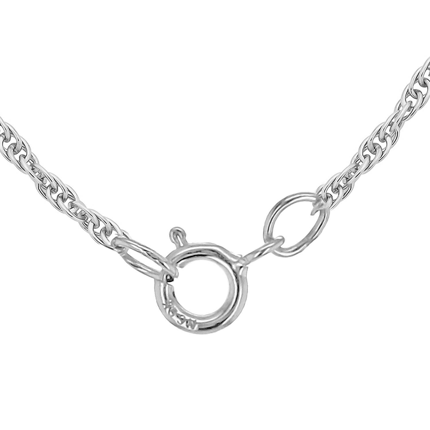 9K White Gold  Chain (Size - 20),  Gold Wt. 0.97 Gms
