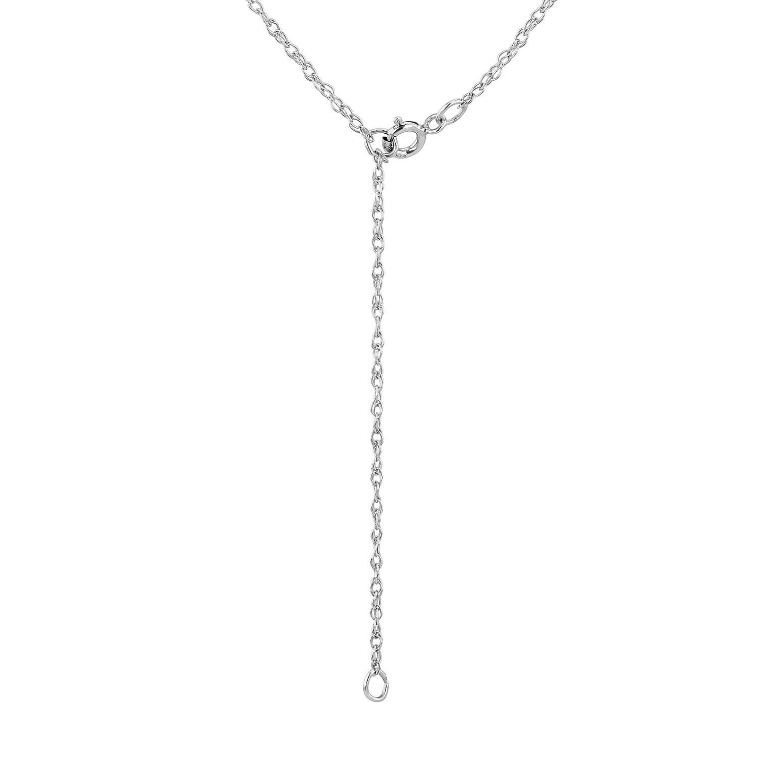 9K White Gold  Chain (Size - 20),  Gold Wt. 0.97 Gms