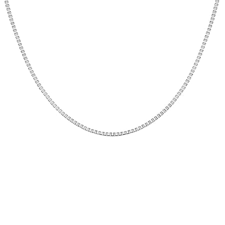 Venetian Box Chain 16 Inch in 9K White Gold Venetian Box Chain 16 Inch in 9K White Gold